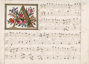Marcello, Benedetto – 12 Kammerkantaten. Musikhandschrift in brauner Kalligraphie
