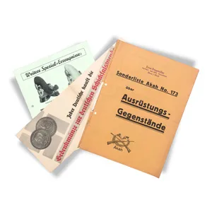 Nacistická propaganda – Soubor 44 jednolistových tisků, reklamních proužků, formulářů a efemer