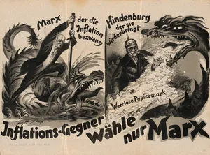 Schwartz, Hans – Inflations-Gegner wähle nur Marx. Plakat