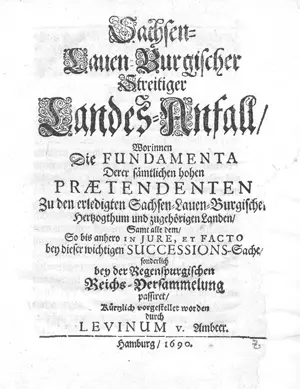 Ambeer, Levinus von – Saksen-Lauenburgse territoriale geschil