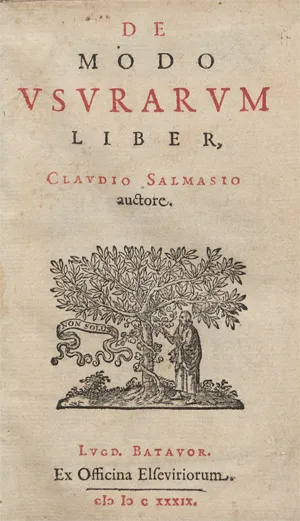Salmasius, Claudius – De modo usurarum liber