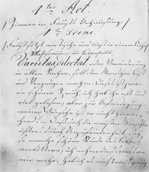 Zirkel, W. – "Doctor Faust. Schauspiel in 4 Acten". Manuscrit allemand sur papier