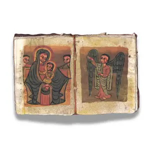Livre de prière de poche – Manuscrit Ge'ez sur parchemin. Vers 1850