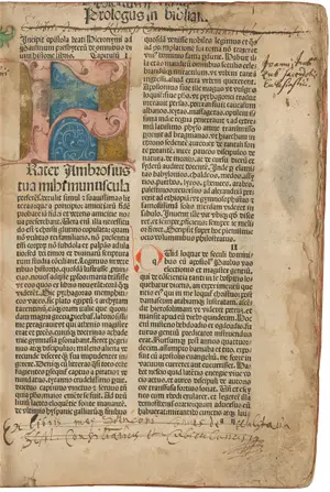 Biblia – Speyer, Peter Drach, 1489. Deuxième impression de la Bible de l'importante officine de Peter Drach à Speyer