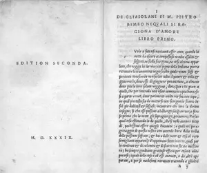 Бембо, Пьетро – De gliasolani di M. Pietro nequali si ragiona d'amore
