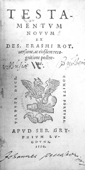 Biblia latina – Testamentum novum ex Des. Erasmi Rot. versione