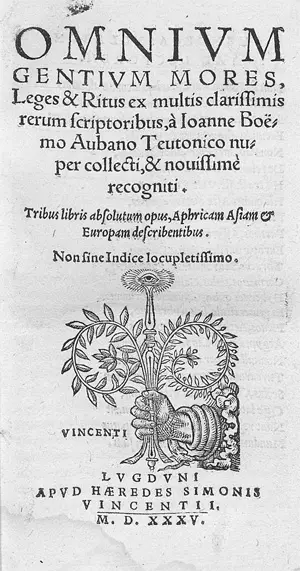 Böhm, Johannes – Omnium gentium mores, leges et ritus