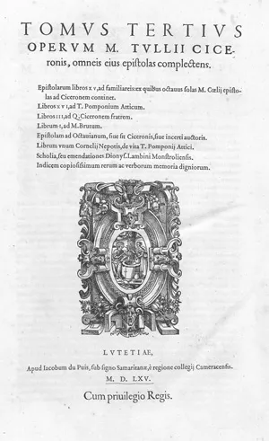 Cicero, Marcus Tullius – Opera