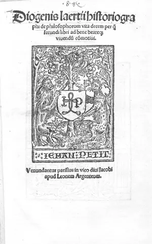 Diogenes Laertius – De philosophorum vita decem