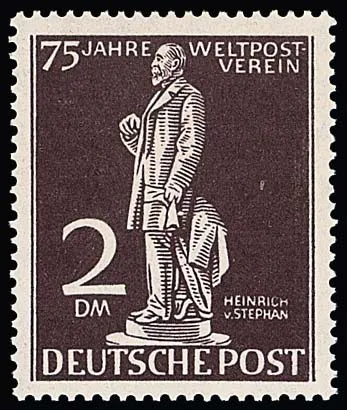 2 Mk. UPU mit Plattenfehler V postfrisch, Mi. 500,-