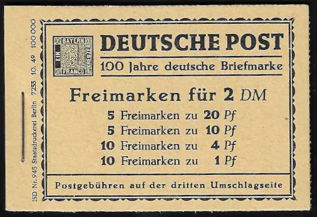 Bauten, Markenheftchen 1 tadellos postfrisch, Mi. 700,-