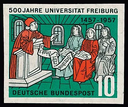 10 Pfg. University of Freiburg, wide margin imperforate mint never hinged, photo certificate Schlegel. Mi. 180,-