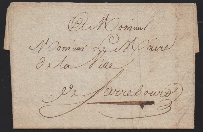 "Sarrebourg", 1819 (10.11.), seltener Armee-Ortsbrief vom General der Brigade Rabloukoff, Kommandant der Kavallerie seiner Majestät, dem Kaiser von Russland,…