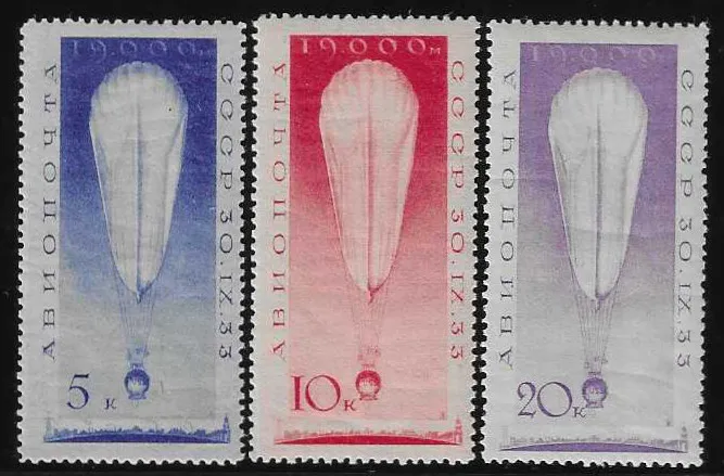 Stratosfeervlucht postfris, Mi. 500,-