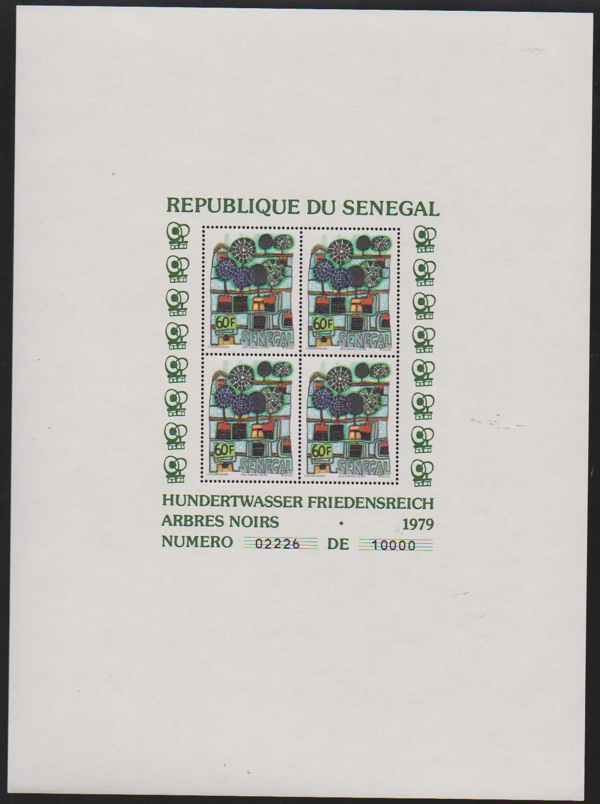 Senegal, 1979, Hundertwasser blocks mint never hinged, Mi. 600,-