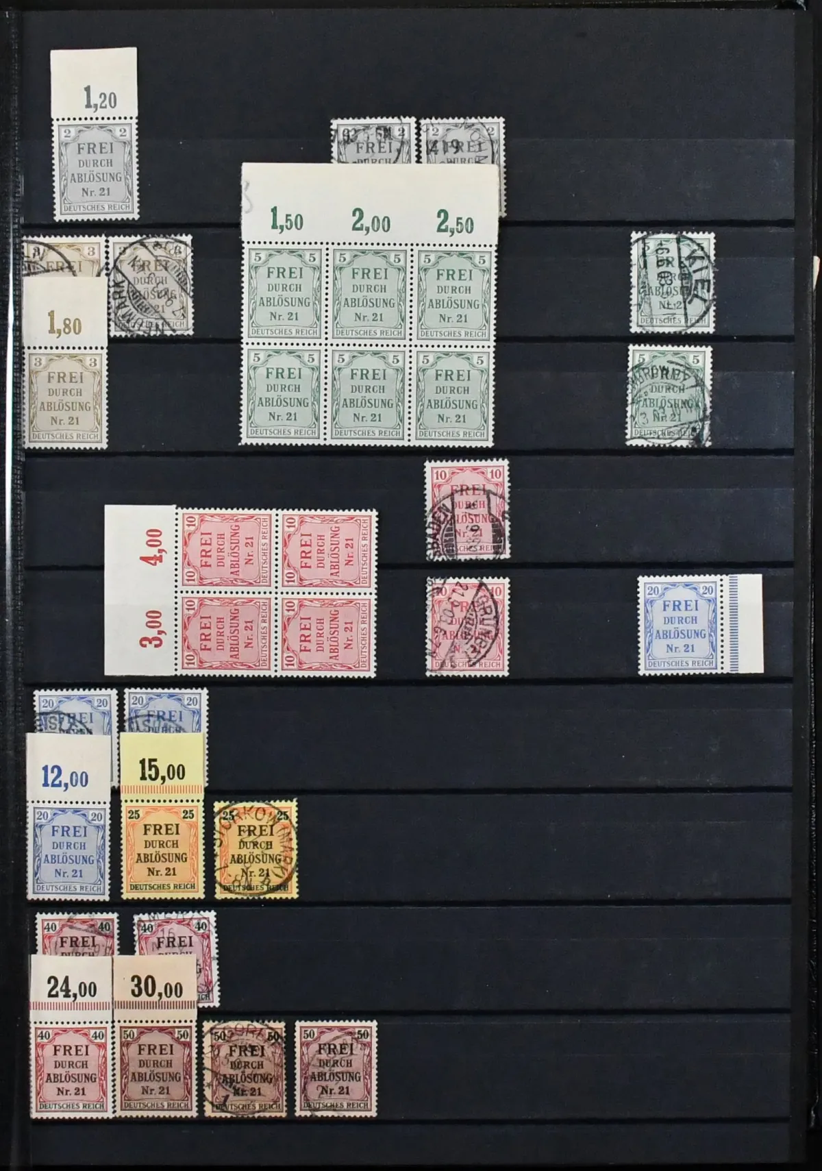 Dienst, extensive mint and used collection with better issues, many top margins, units etc., in thick E-book.