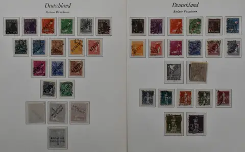 Berlin, 1948-1971, initially used, from approx. 1960 mint, collection in Borek pre-printed album, including no. 1/16, 21/32, 35/67, complete from 1950, Mi. 2500,-, bargain!