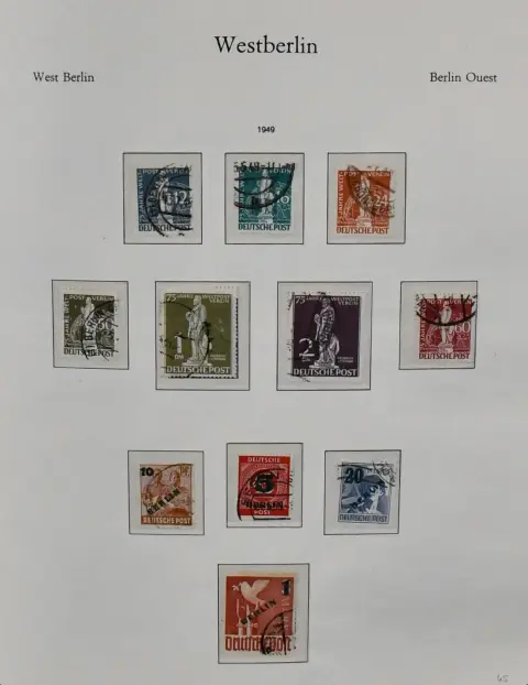 Berlin, 1948-1990, used collection in pre-printed album, including some good early values such as Stephan, Goethe, Philharmonie, all bells, Memorial Church etc., largely complete