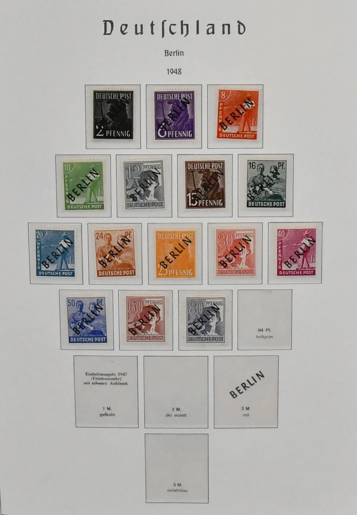 Berlin, 1948-1990, clean collection in Leuchtturm-SF pre-printed album, from no. 1-15 mint, no. 34 and 61-63 used (with no. 63I), from no. 72, except no. 74 (this one used included), cheap 76, 79, 112, 123 and 158, complete mint to the end
