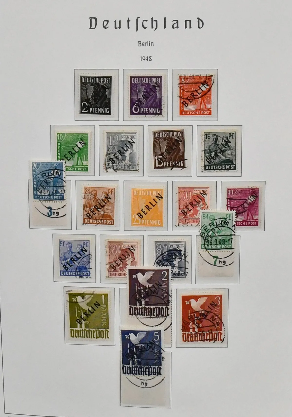 Berlin, 1950-90, complete cancelled collection in Leuchtturm pre-printed album, some issues before (no. 1-20 false cancellations and not evaluated by us!). Mi. 2800,-