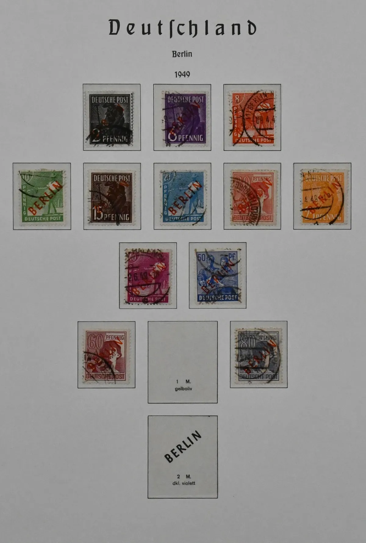 Berlin, 1948/1990, used collection from no. 1/15, with no. 21/32, 40, 61/63, plus complete years 1950/1990, incl. all Bells, no. 71/74, 106/9 etc., in…