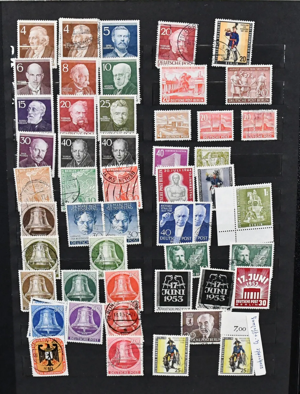 Berlijn, 1949/1990, postfris en gestempeld verzameling met o.a. nr. 91/105, 110/13, 121/23, 131X, elk schoon postfris (Mi. van de genoemde al 570,-), vele complete sets…
