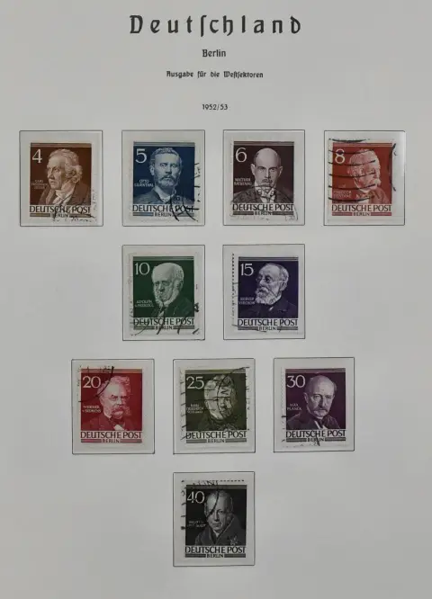 Берлин, 1948-1990, обширная коллекция во всех состояниях, с некоторыми надпечатками, UPU № 40/41, 62, 71, 80/81, 91/100, 101/105, с ок. 1955 полностью и часто в двойном экземпляре. Mi. 2000,-
