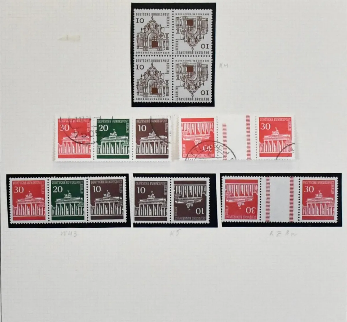 Berlin, stamp booklet combinations, mint never hinged collection, partly multiple, with accident prevention, as well as many castles and palaces. Mi. 900,-