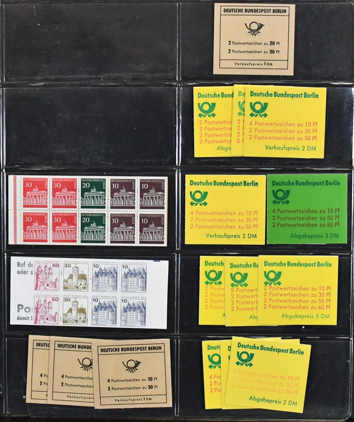Berlin, lot of 42 stamp booklets, incl. MH 12 multiple, MH 14, MH 15 x3 (Mi. 180,-) etc.