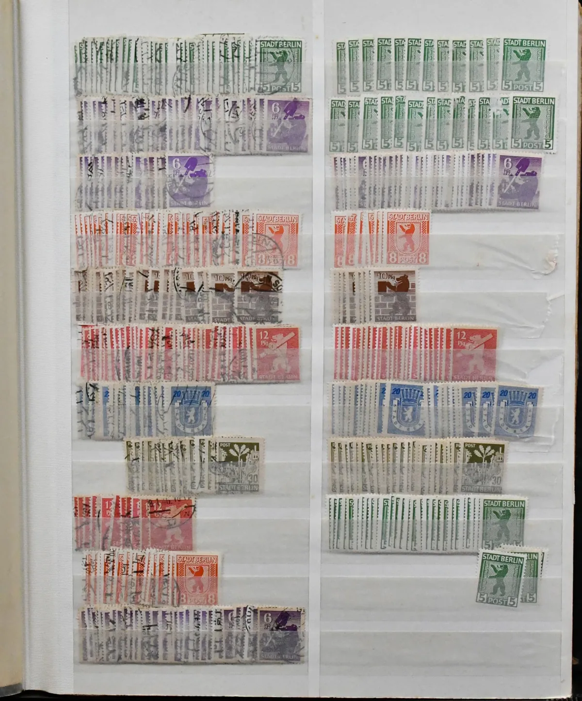 SBZ, 1945/49, thick ring binder with about 7000 values, varied, mint, unused and cancelled. Including about 180 values ex no. 8/19, 20/28 multiple, 140 values…