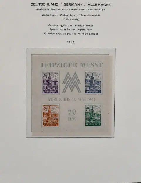СБЗ, 1945/49, в основных номерах, кроме трех блоков, полная коллекция на формулярах. Среди прочего № 20/22 послегашенные, 29/40y, бл. 3A, бл. 5Y, бл. 6 послегашенные и т.д.