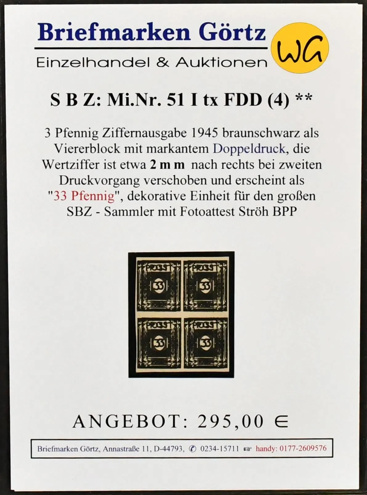 SBZ, East Saxony, only Mi. no. 42-63, specialised collection in ring binder, with exclusively better issues, all carefully described, including no. 42-50G(2),…