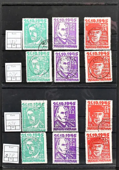 MVP, issue no. 20/22, lot of 26 used values, including at least seven complete sets, 12 values already expertised, incl. no. 20 PF V perfectly expertised Kramp BPP, otherwise all calculated at lowest, Michel value 2170,-