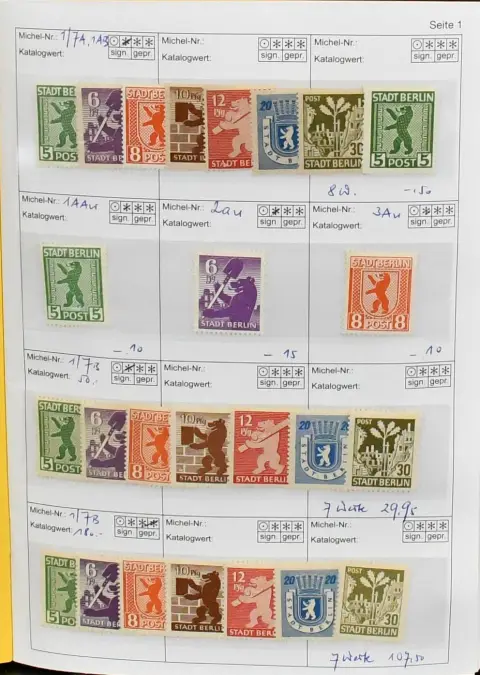 SBZ, Mi.-Nr. 1-123, specialized collection part from no. 1-7B, both mint and unused, including checked mint no. 8y, 14x/y, 20-22, 23-25a, 24aa, 24PII imperforate (small stain), 25X, 23-25b, 26-28, 26-28U, 29-40x/y, partly multiple, among others twice y, 47bG as sheet corner top left on registered letter, 43C, 42-50D (two series, one used), 42-50G, 80X, 116-23Y, 93YIII etc.
