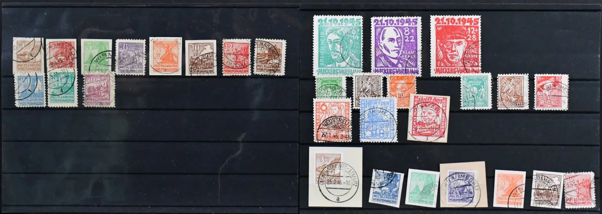 Mecklembourg-Poméranie, coll. oblitérée avec n° 20/40 complets, incl. n° 23/25a/b, ainsi que n° 29/40x/y. Mi. 1440,-