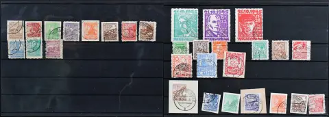 Мекленбург-Передняя Померания, гаш. коллекция с № 20/40 полн., вкл. № 23/25a/b, а также № 29/40x/y. Mi. 1440,-