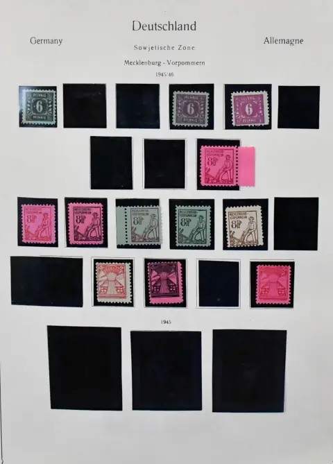 SBZ/DDR, postfrisse, respectievelijk aanvankelijk deels ongebruikte verzameling met veel betere uitgaven vanaf nr. 1/7, in twee dikke KABE voorgedrukte albums. Het zwaartepunt bij DDR vanaf postfr. nr. 242, met nr. 245/70 postfr., Bl. 7 postfr., 286/88, Bl. 10/19 enz., van 1955-1980 compleet, waarbij de uitgaven vanaf 1957 blijkbaar alleen nog postfr. zijn opgenomen. Mi. 3500,-