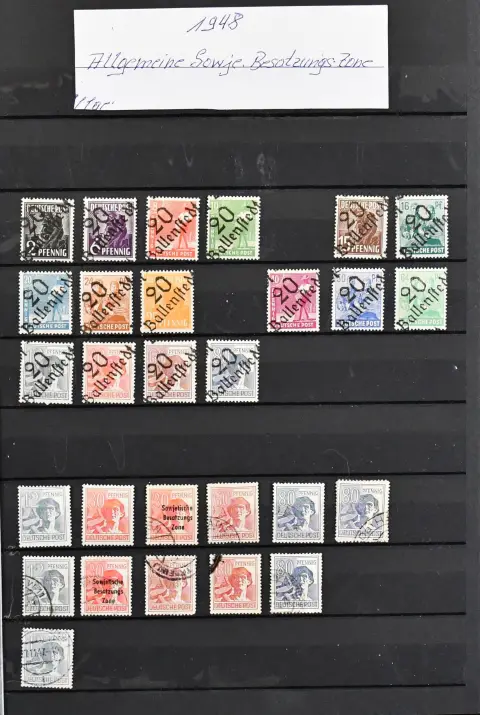 SBZ/DDR, 1945-1973, insteekboek met uitgebreide verzameling in alle kwaliteiten, waaronder Controle Raad Bl. 12A, DDR vanaf 1951 met ca. 1600 waarden, blokken met…