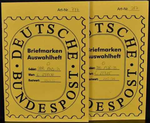 DDR, 1949-54, bijna complete gestempelde postzegelverzameling behalve nr. 243, Michel 242 tot ca. 400, met Academie, Chinezen, enz., bevat ook de zeer zeldzame nr. 330Y (golfstempel, niet verifieerbaar) en 336Y (Michel alleen deze twee 7900,-!), plus enkele latere uitgaven, goedkoop!