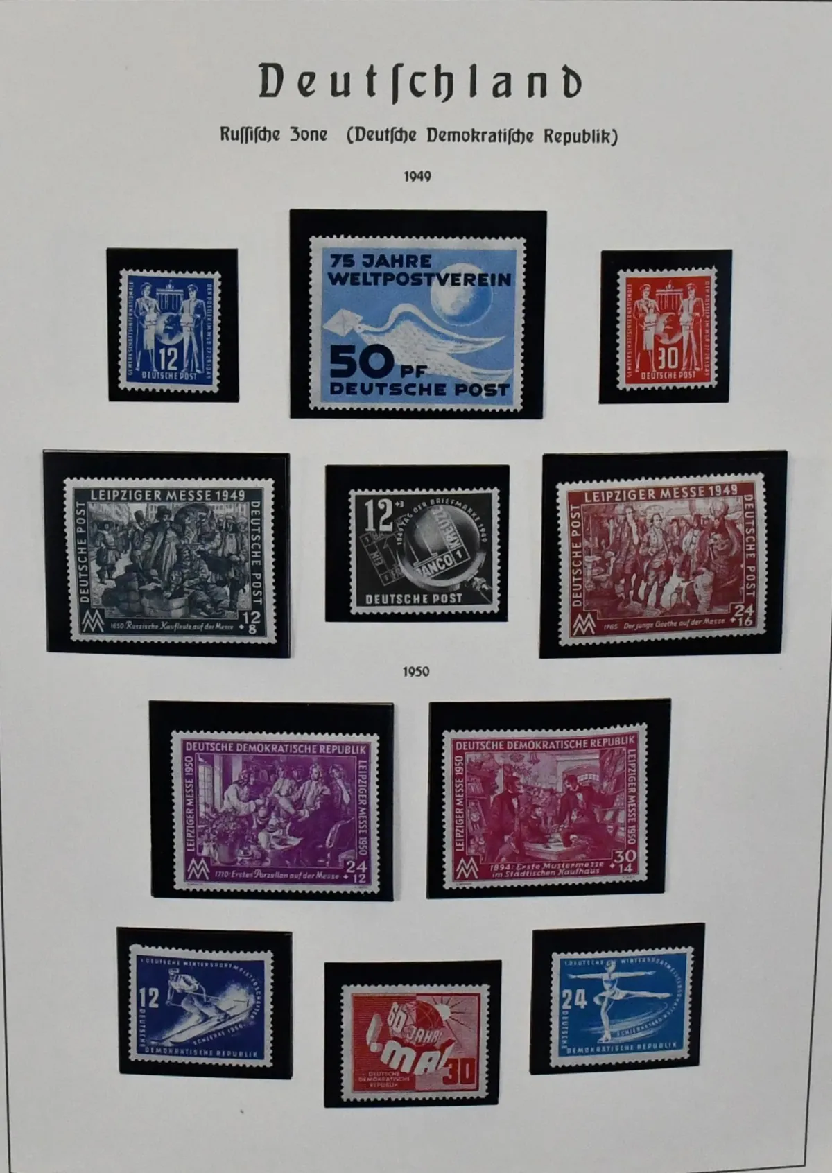 GDR, 1949-1966, complete mint collection with all highlights like Bach, Akademie, Bl. 7, Pieck