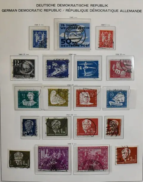 ГДР, 1949/1989, гашёная коллекция, с № 242, только без Bl. 7, № 334 и 341, полн. (блоки Маркса негашёные), при этом все лучшие выпуски, такие как № 244 с PF V…