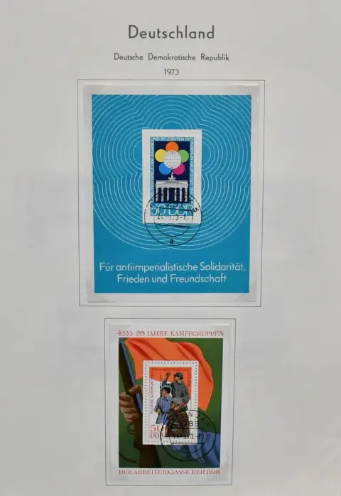 NRD, 1956-1977, dwutomowa kolekcja kasowana (niewiele przed), prawie kompletna, dodatkowo rozbudowana o listy i FDC. Mi. 1500,-