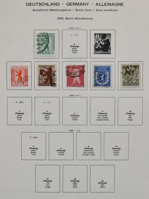 NRD, 1949/1976, kolekcja kasowana od nr 242, m.in. Bl. 7, Bl. 8B, Bl. 11, Bl. 12 PF IV itd., z lat 1960-1976 prawie kompletna, w dwóch albumach przedrukowych Schaubek. Mi. 2500,-