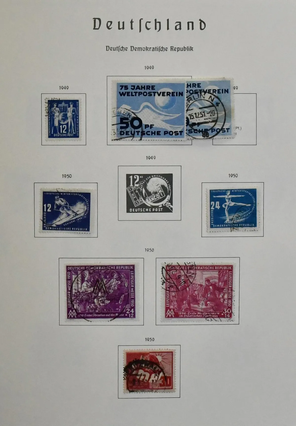 GDR, 1949/1982, used collection from no. 242, with among others no. 286/88 etc., complete from 1959-1982, in two pre-printed albums. Mi. approx. 2500,-