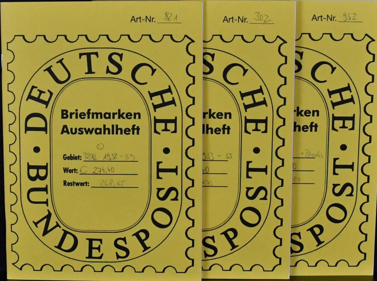 DDR, gestempelde partij alleen van de vroege jaren tot 1959, met Bl. 8-9B, 10, 11, 12, 12X (R!), 13, 14, FJP met Hz4 enz., goedkoop!