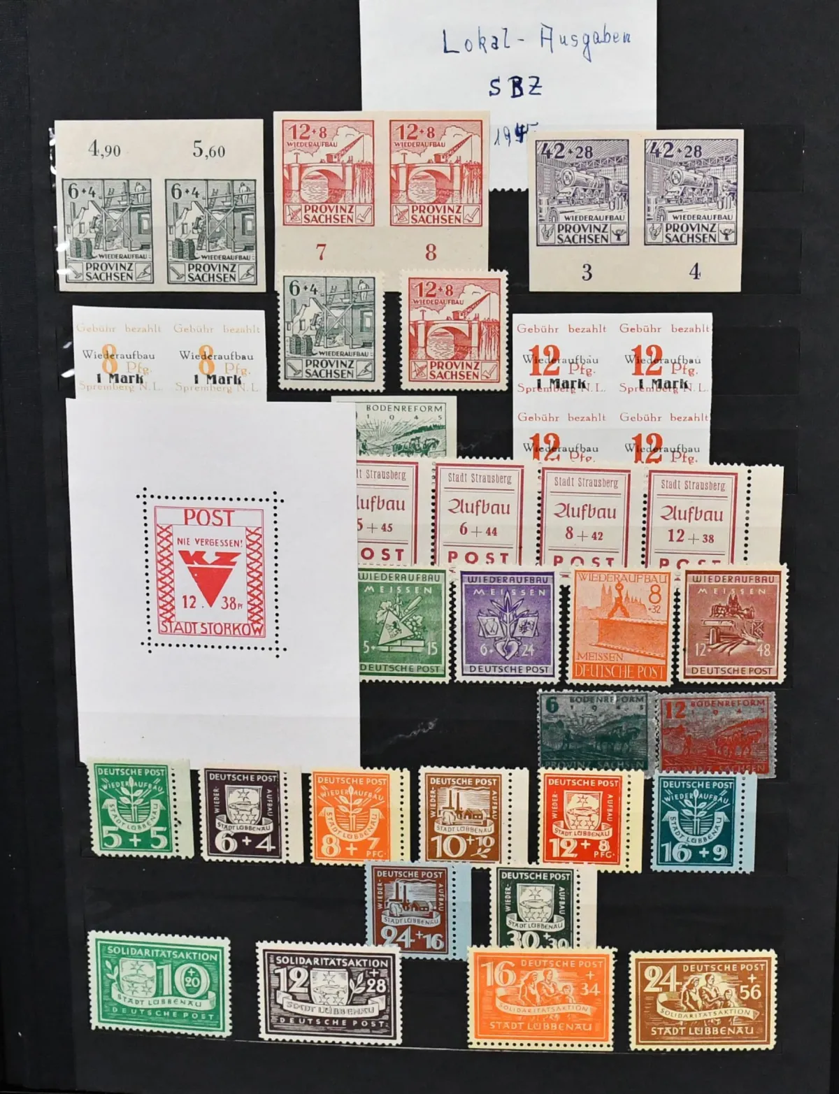 NRD, 1963/1990, kolekcja stan idealny w grubym klaserze. M.in. wszystkie dodatkowe druki ex nr 893/94, kilka dodatkowych druków ex nr 901/904, czworoblok narożny nr 1039/44 z adnotacją druku itd. Mi. 1600,- plus kilka stemplowanych wartości nieobliczonych