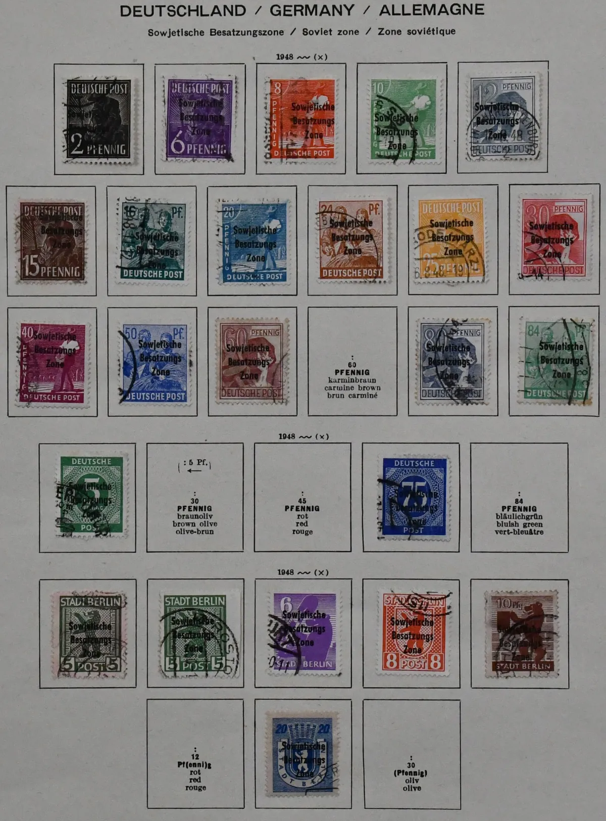 DDR, partij met gestempelde verzameling van 1949-1980 in Schaubek voorbedrukt album, plus nog een binder met vele blokken, vellen en enkele samenstellingen.