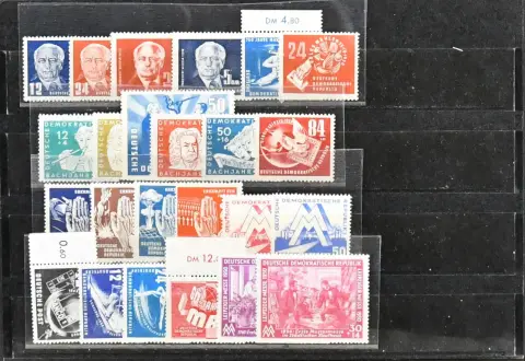 NDR, partie razítkovaná z let 1949-51, např. Bachův rok, veletržní vydání, Pieckovy hodnoty atd. Mi. 360,-