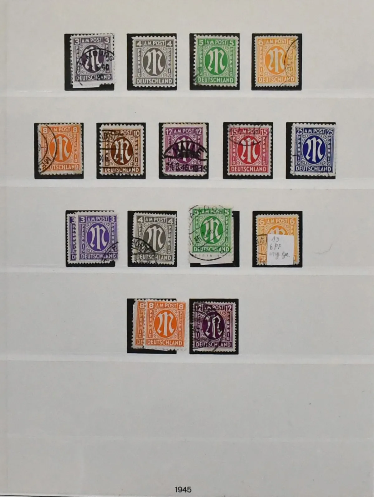 Bizone, 1945/49, used, from No. 1-110 (without Bl. 1) complete in main numbers, collection on Lindner forms. Including No. 1/35, 36/51I/II, 52 values, only without No. IV/II, complete, all unchecked, some values also doubtful, No. 101/10 etc. Please inspect