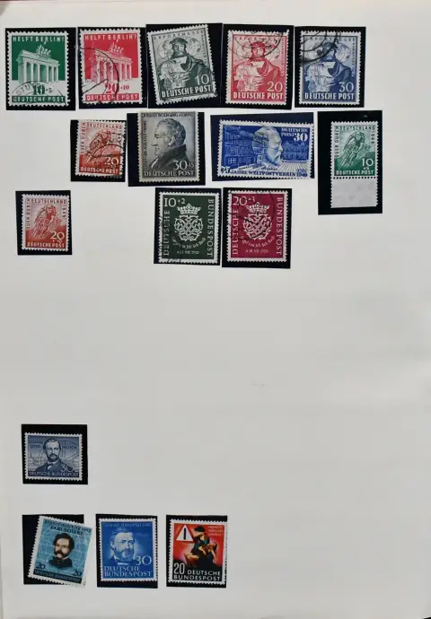 Bizone/Bund, Slg. mit Bl. 1 postfr., sowie Bund ab postfr. und gest. Nr. 111/12 mind. einmal kpl., bis 1978, häufig sogar in beiden Erhaltungen vorhanden.…